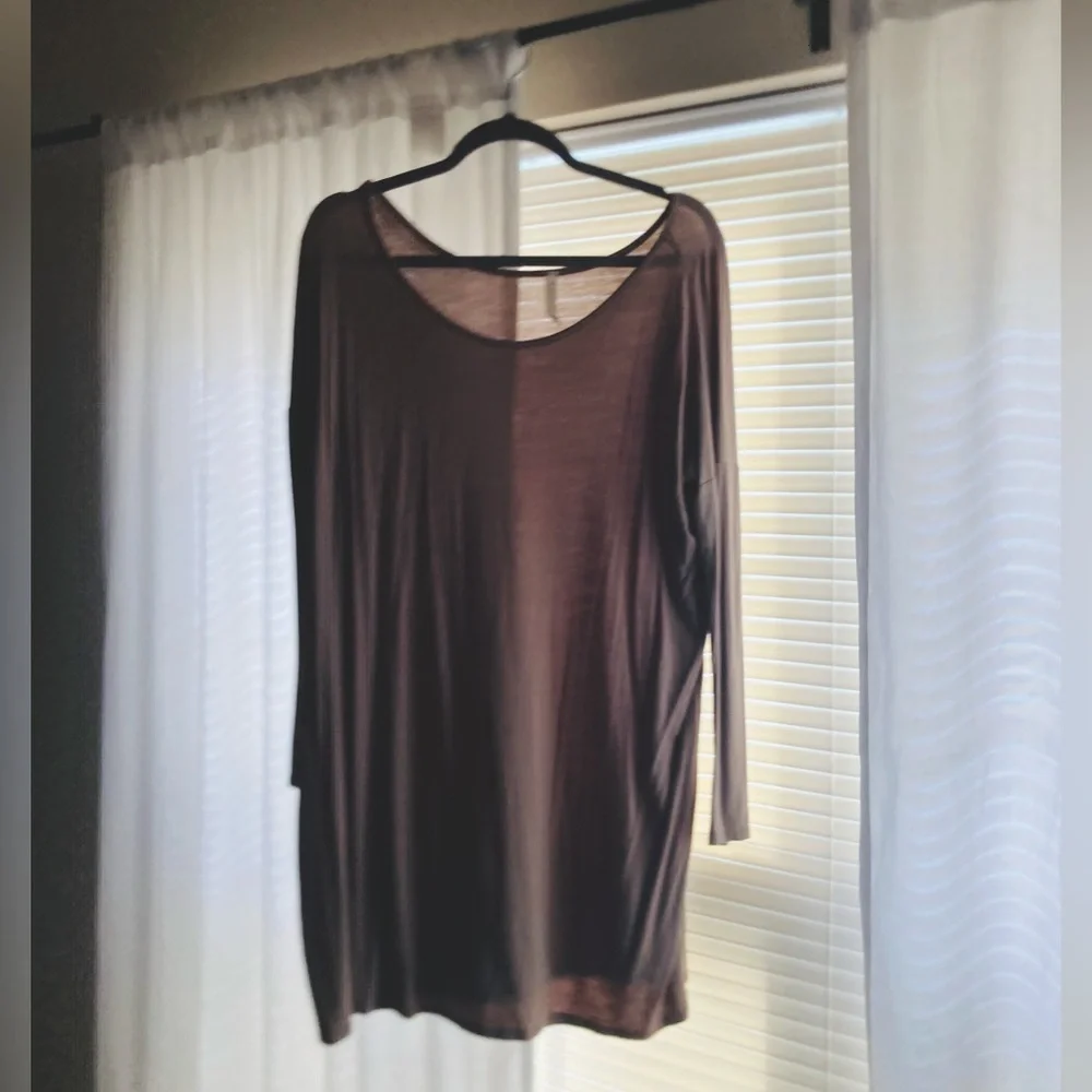 Tan Tunic Dress - Picture 1 of 4